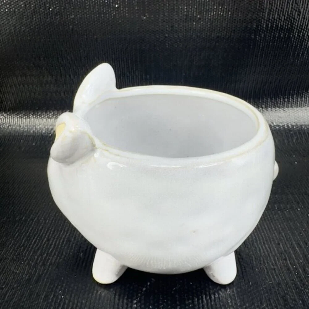 47 & MAIN Stoneware Pottery Bunny Rabbit Shape Planter Flower Pot Vase Bowl Dish